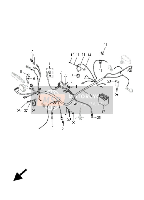 1D4H21130000, Schraube, Yamaha, 4